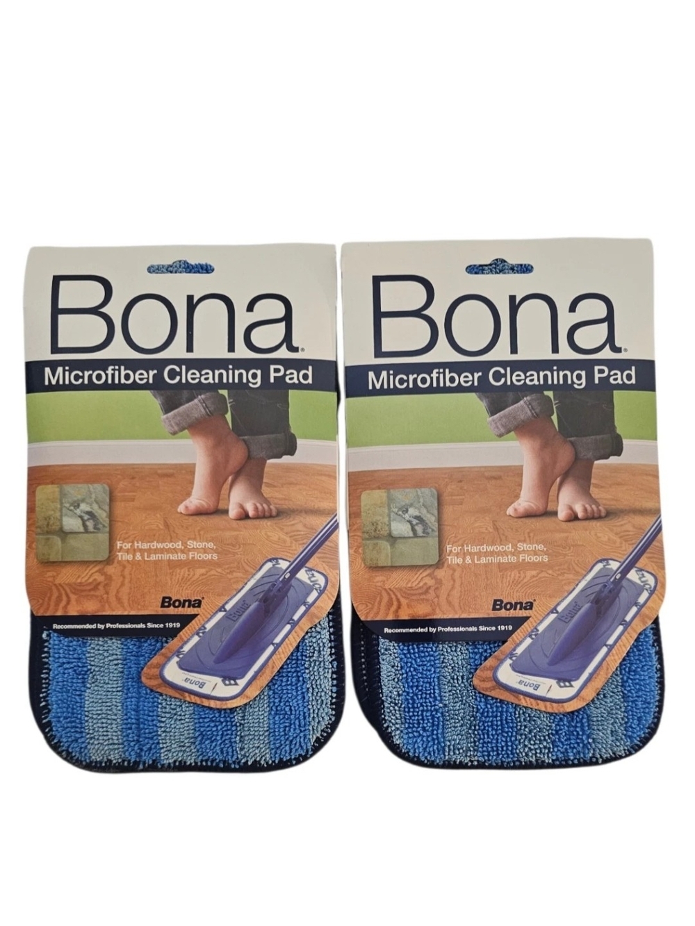 Microfiber Cleaning Pad - Blue (2 Pack) BONA